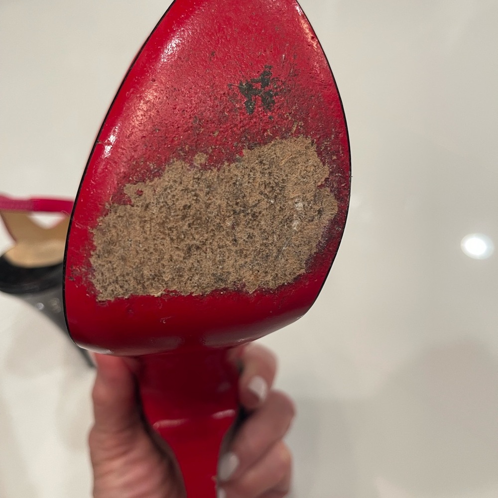 Christian Louboutin Peep Toe Slingbacks - Picture 9 of 14
